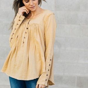 NWT Free People Sand Dune Henley
